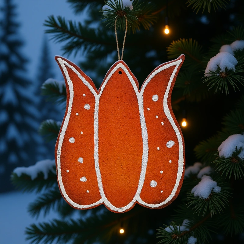 Veľké vianočné ozdoby, tulipan 27,8 x-34,6 cm