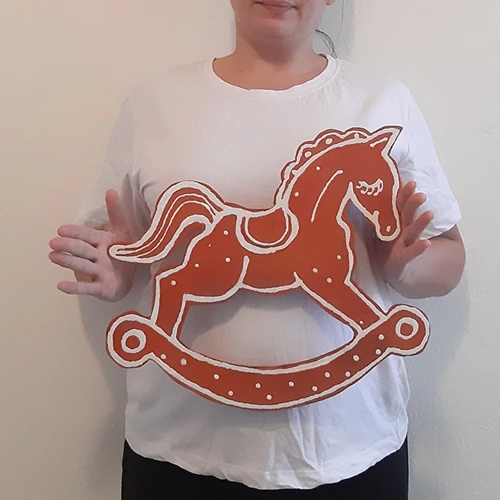 Veľká ozdoba, Hojdací koník 33 x 38 cm 1